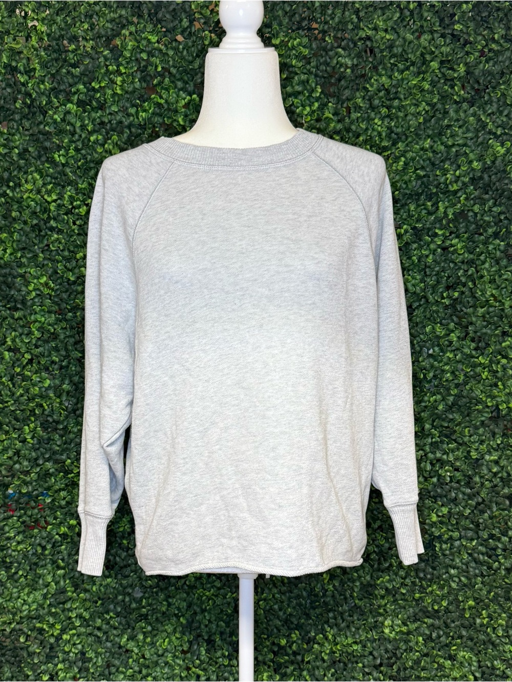 Aerie Heather Gray Oversized Crewneck Sweatshirt XS 🤍